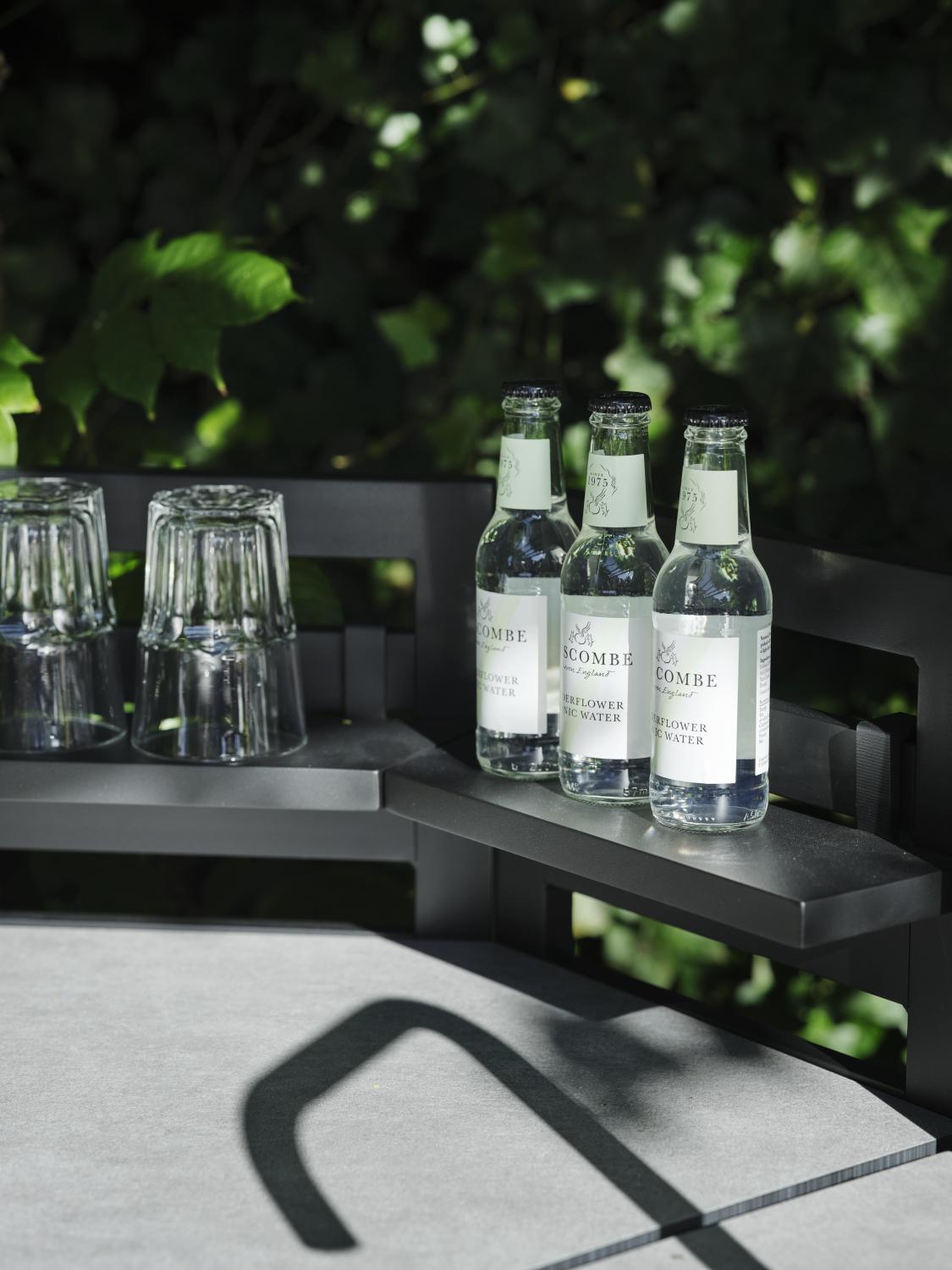 FORNAX outdoor kitchen with sink black / teak - 8