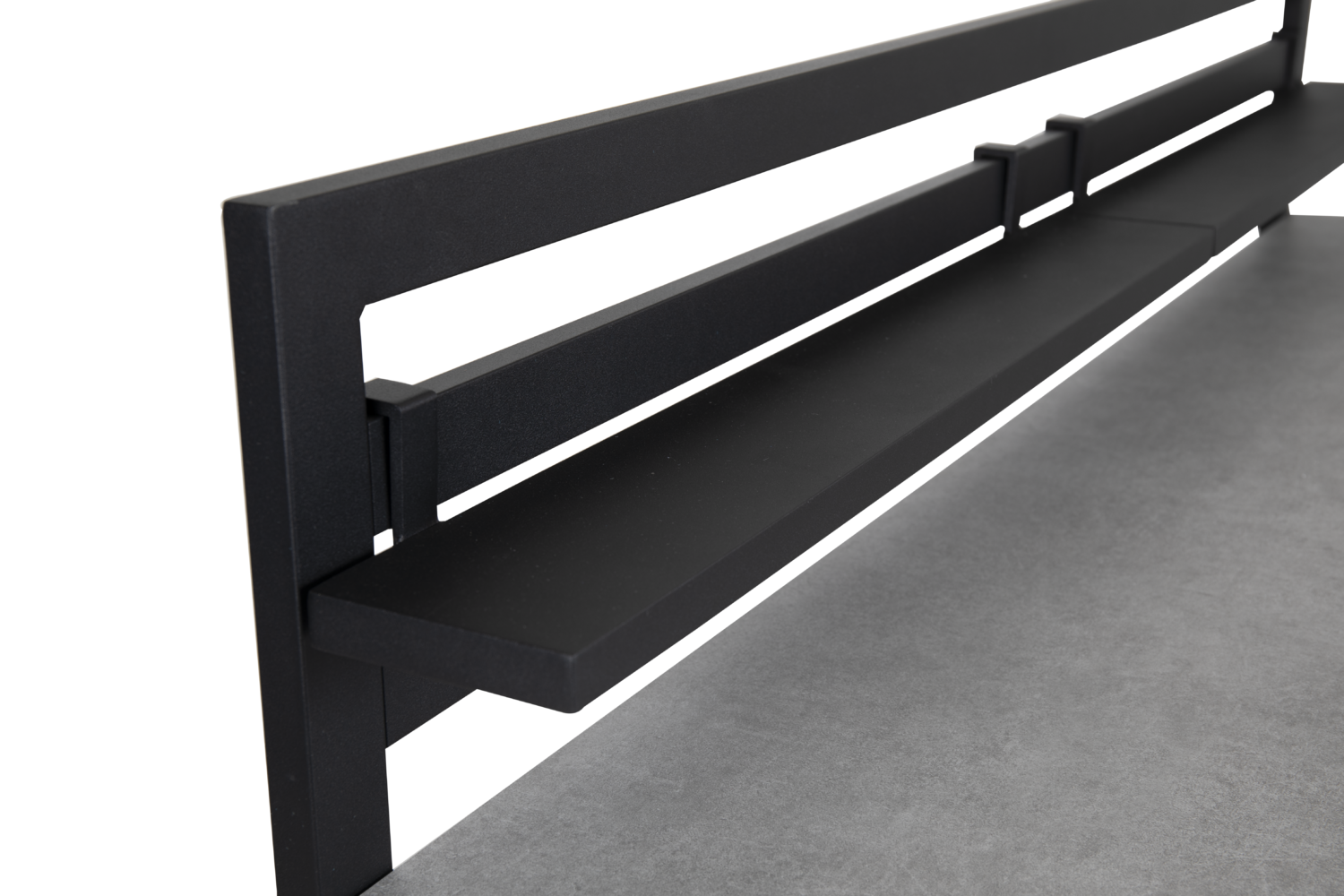 FORNAX outdoor kitchen with sink black / teak - 16