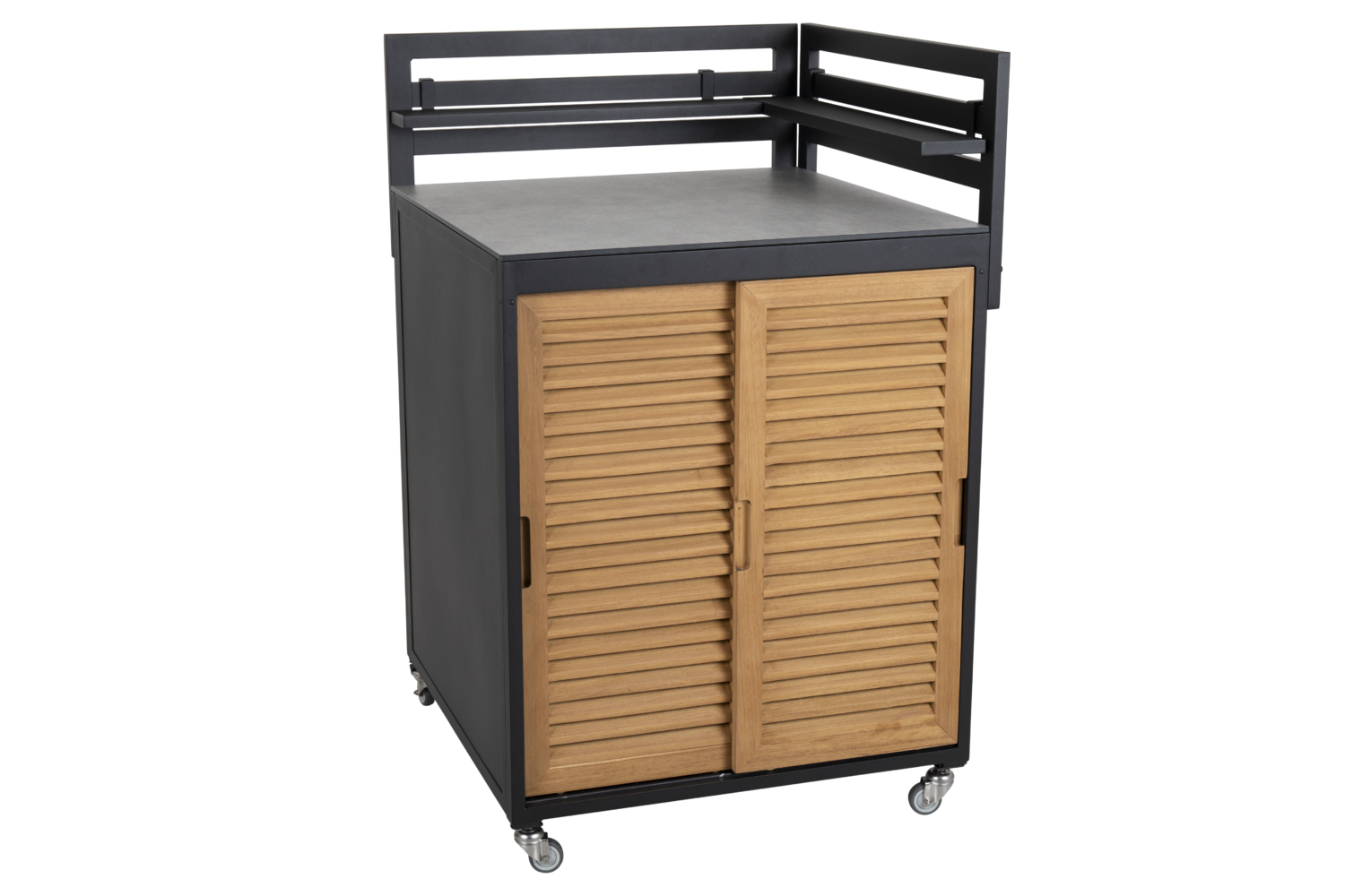 FORNAX outdoor kitchen corner smal black / teak