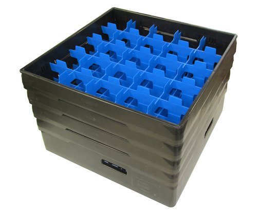 Dish tray compartment, 25 x glass Ø max 87 mm, BLACK - 4