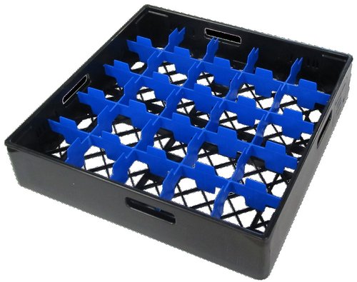 Dish tray compartment, 25 x glass Ø max 87 mm, BLACK