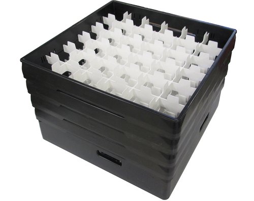 Dish tray compartment, 36 x glass Ø max 72 mm, BLACK - 5