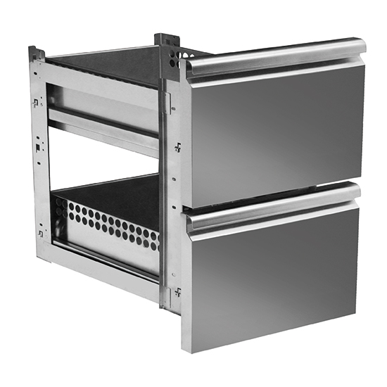 drawers kit 2x 1/2 for refrigerated counters with depth 800mm
