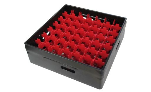 Dish tray compartment, 49 x glass Ø max 60 mm, BLACK - 2