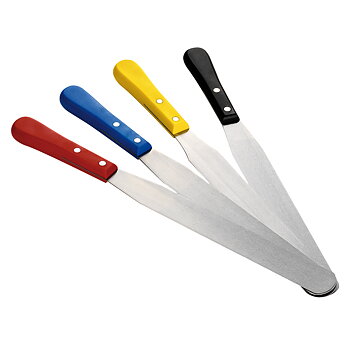 Palettkniv med färgkodade plasthandtag, bl 260 mm