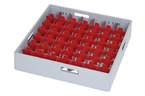 Dish tray compartment, 49 x glass Ø max 60 mm, GREY