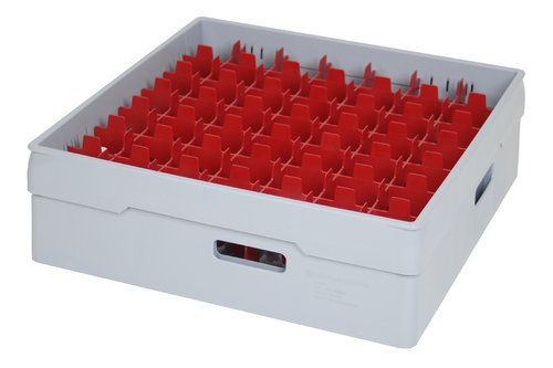 Dish tray compartment, 49 x glass Ø max 60 mm, GREY - 2