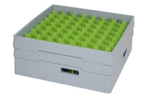 Diskback fackindelad, 64 x glas Ø max 52 mm, GRÅ - 3