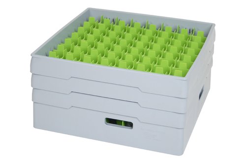 Diskback fackindelad, 64 x glas Ø max 52 mm, GRÅ - 4