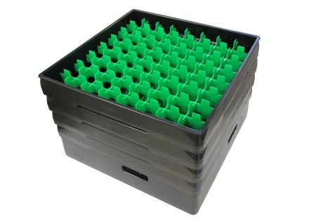Diskback fackindelad, 64 x glas Ø max 52 mm, SVART - 4