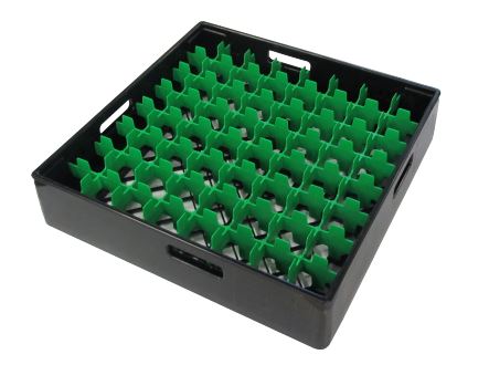 Diskback fackindelad, 64 x glas Ø max 52 mm, SVART