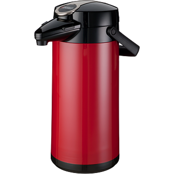 Pump thermos, 2.2 liters. Glass core, stainless steel