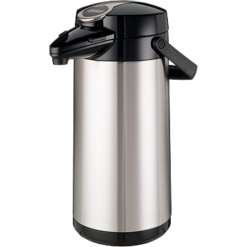 Pump thermos, 2.2 liters. Glass core, stainless steel