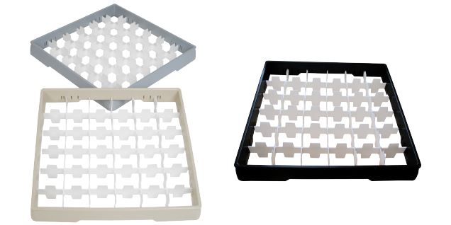 Elevation frame divided into compartments, different dimensions and colors - 4