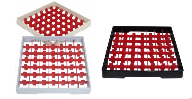 Elevation frame divided into compartments, different dimensions and colors - 5