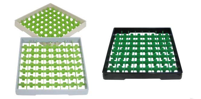 Elevation frame divided into compartments, different dimensions and colors - 6