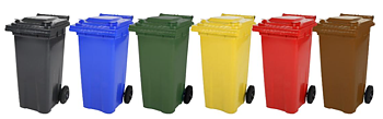Waste container with 2 wheels 120L