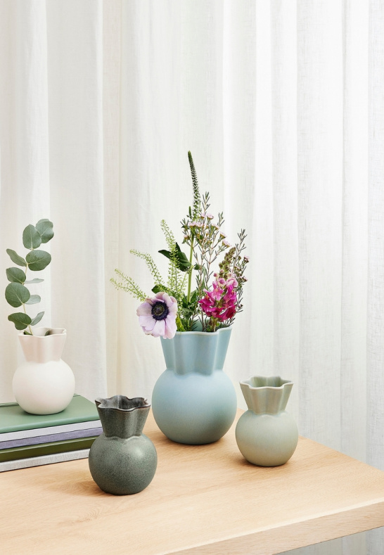 Vase Eva Stoer Nielsen Sweeping Top 14 cm White - 5