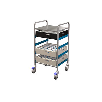 Transport trolley meduim, for dishwasher racks 500x500 mm