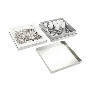 Stainless steel spill tray - for 46x46 cm