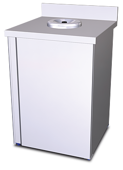 Waste chutes wall-side table