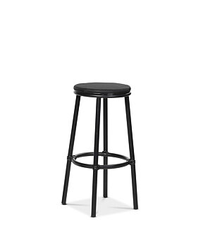 Barpall, svart textilene