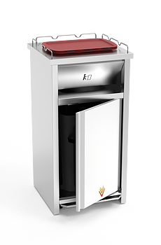 Stainless steel waste container