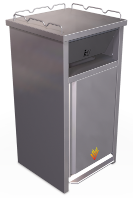 Stainless steel waste container - 2