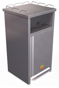 Stainless steel waste container