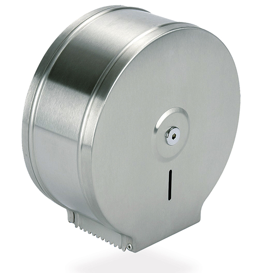 Toilet paper dispenser in stainless steel