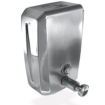 Soap dispenser in stainless steel
