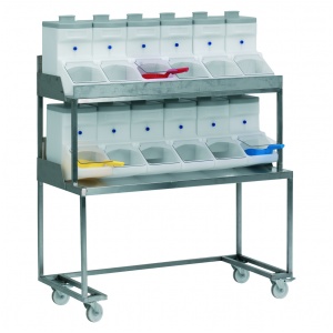 Dispensing table with container 12x21 lit
