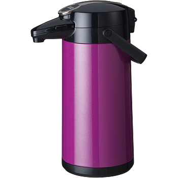Pump thermos, 2.2 liters. Stainless steel core, stainless steel