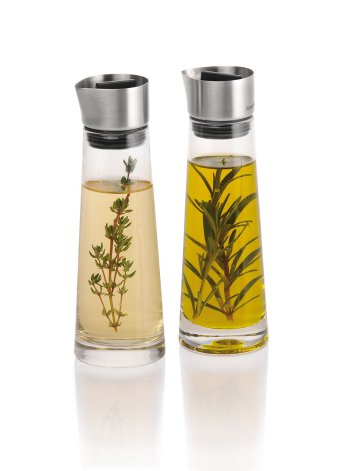 Set / 2 glass bottles for oil and vinegar, ALINJO - Blomus