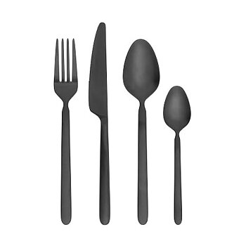 STELLA Cutlery set 16 parts, Black
