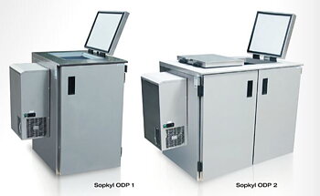 Cooled waste bin 2x240 L