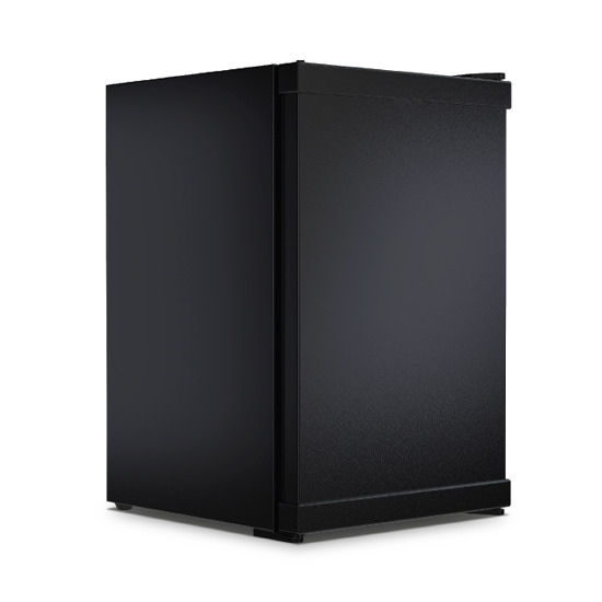 Minibar med 2 hyllor, svart färgad, 40 liter