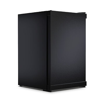 Minibar with 2 shelves, black coloured, 45 litres