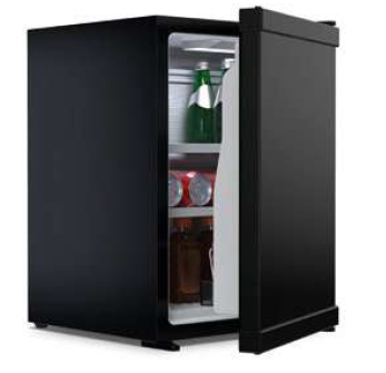 Minibar med 2 hyllor, svart färgad, 45 liter - 2