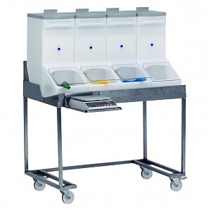 Dispenserbord  med 4 /6x63 liters behållare 