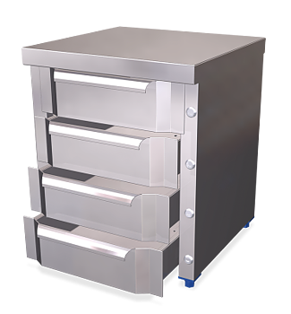 Stainless steel box 4 drawer unit