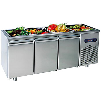 Saladette with 3 doors