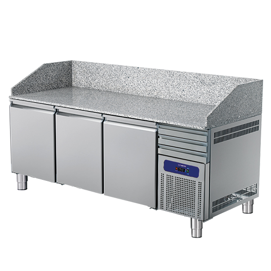Pizza counter with 3 doors 600x400 mm and 3 drawers