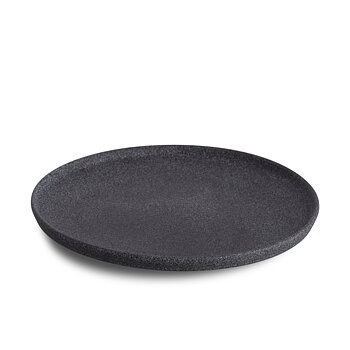 Granite No.4 Flat Plate ø24cm - Black Raw