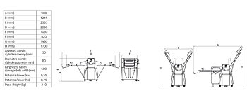 Kavlingsmaskin variabel hastighet, band 600x1400mm
