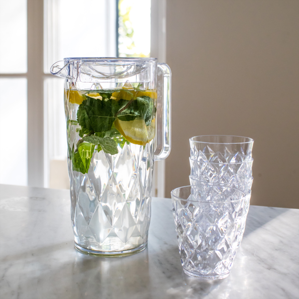 Koziol - CRYSTAL Set, carafe including 4 glasses, Crystal Clear - 2