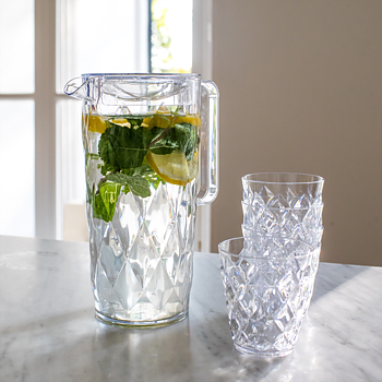Koziol -  CRYSTAL Set, Karaff inkl 4 glas, Crystal Clear