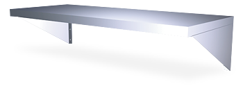 Rostfri Vägghylla djup 500mm