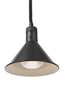 Värmelampa med utdragbar kabel, svart