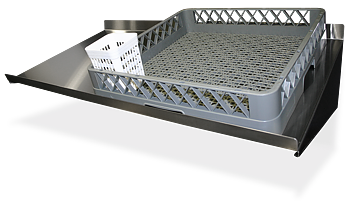 Stainless steel sloping inclined wall rack shelf